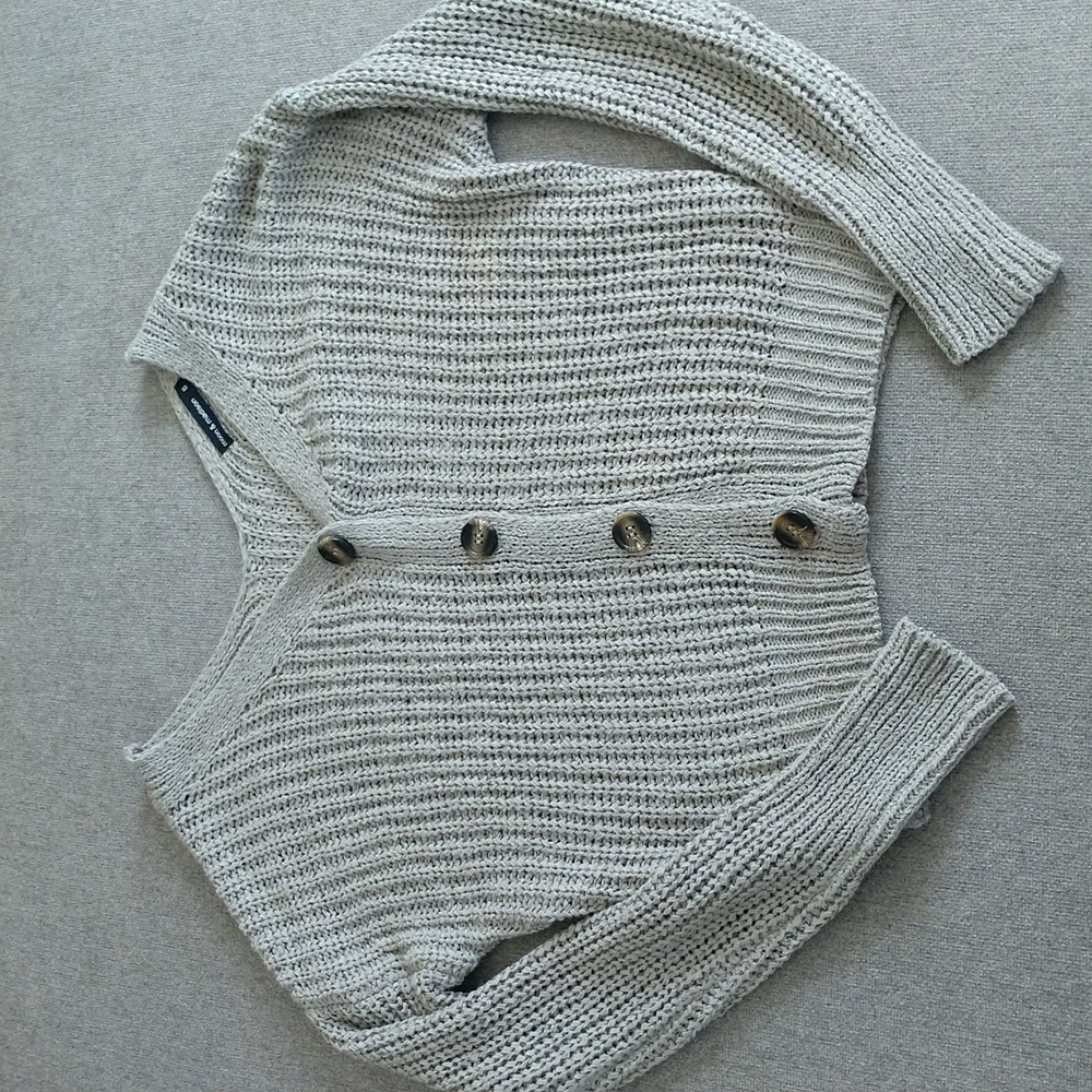 Sage green button down cardigan
